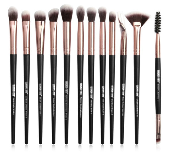 12 makeup brushes set - Brush It Off With Our Rod Rose Gold Makeup Brushes Set