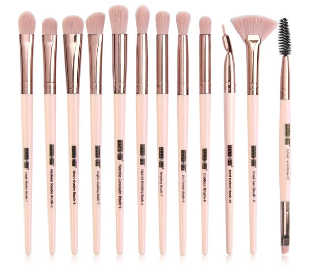 12 makeup brushes set - Brush It Off With Our Rod Rose Gold Makeup Brushes Set