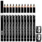 12-Pack Black and White Eyeliner Lip Line Pens for Makeup - Teleplus lip line white eyeliner teleplus 12-pack black