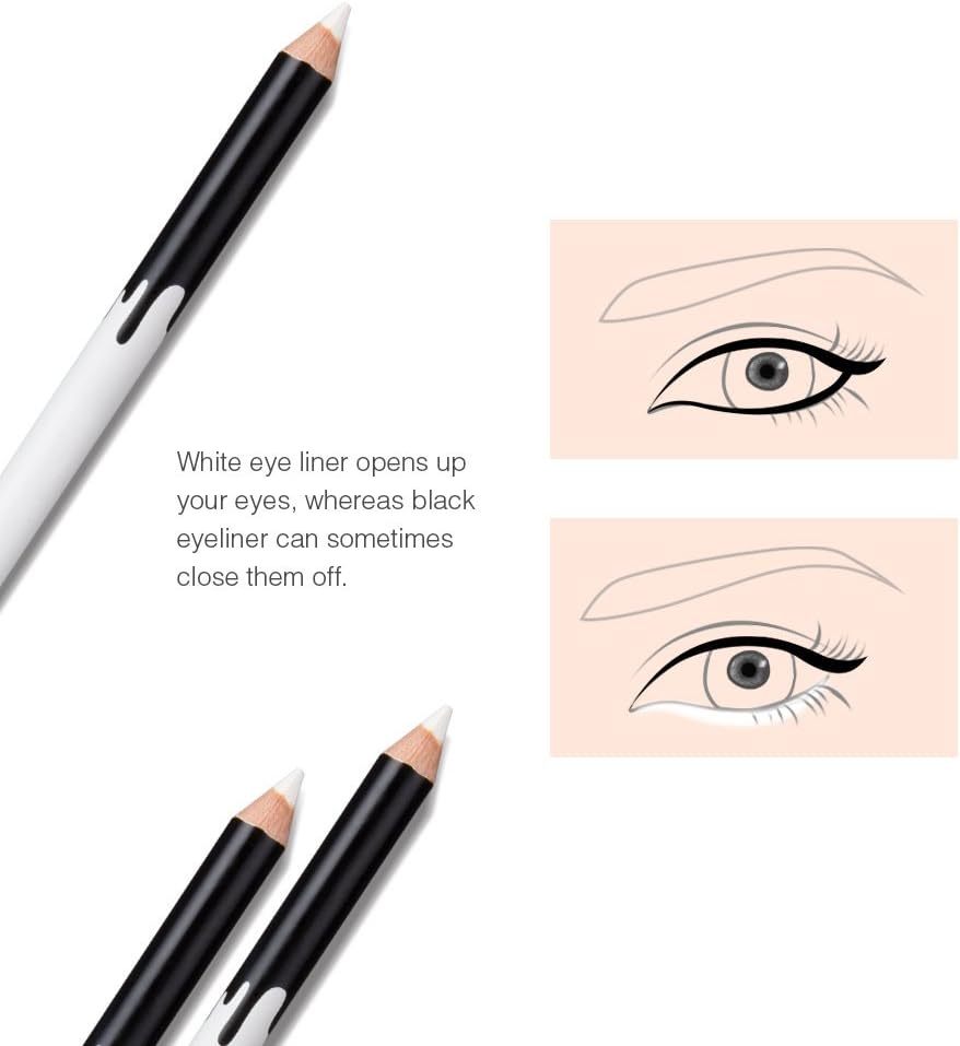 12-Pack Black and White Eyeliner Lip Line Pens for Makeup - Teleplus lip line white eyeliner teleplus 12-pack black