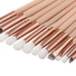 12 Rose Gold Eye Makeup Brush Universal Modeling Daily Makeup Brush Set Soft Fur Eye Shadow Brush - Glitz Up Your Eyes