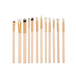 12 Rose Gold Eye Makeup Brush Universal Modeling Daily Makeup Brush Set Soft Fur Eye Shadow Brush - Glitz Up Your Eyes