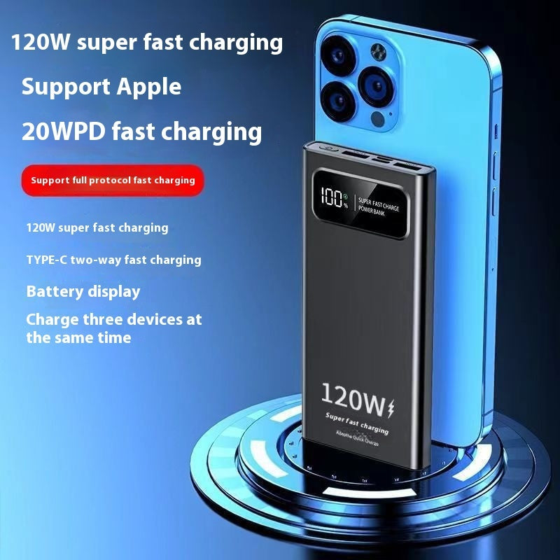 120W Power Bank with Super Fast Charge and Large Capacity Mobile Options - Teleplus 120w power bank super fast charge