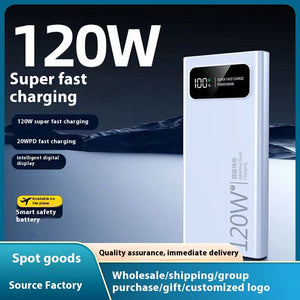 120W Power Bank with Super Fast Charge and Large Capacity Mobile Options - Teleplus 120w power bank super fast charge