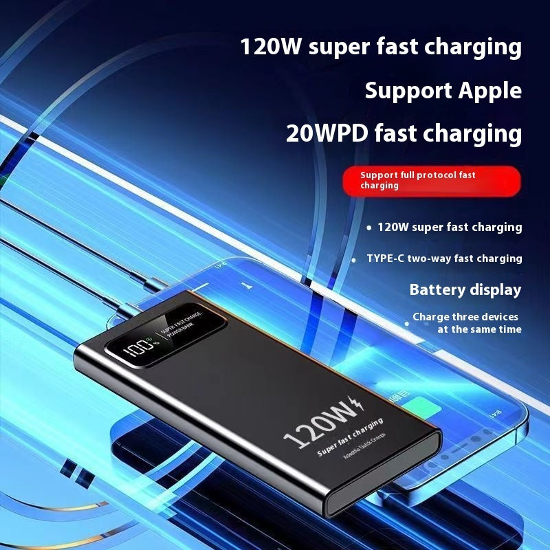 120W Power Bank with Super Fast Charge and Large Capacity Mobile Options - Teleplus 120w power bank super fast charge