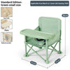 Baby Picnic Chair Outdoor Beach Camping Stool Portable Folding Photography Learning Seaside Dining Table - Green Small