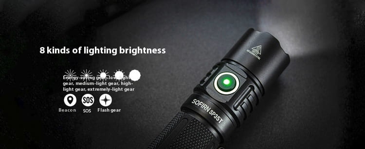 40W Black Battery Flashlight for Outdoor Camping Equipment and Long Shot Outdoors