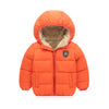 Children's hooded and down padded jacket - Orange