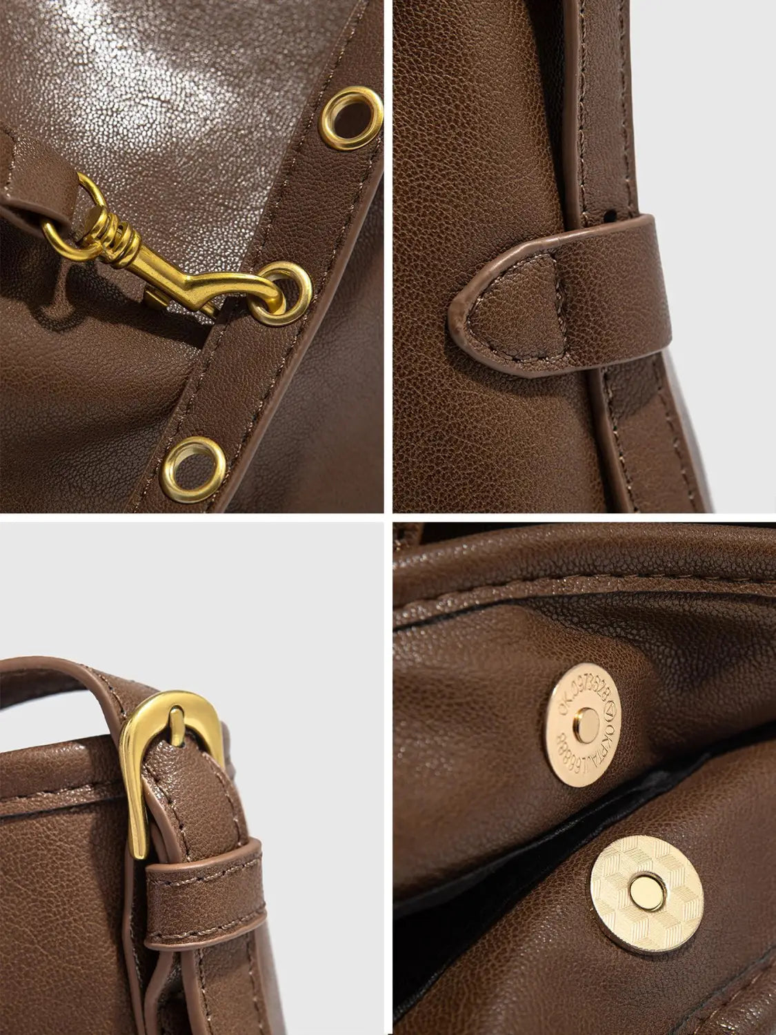 Medium mjuk pu läder resväska brun svart vertikal resebagage väska