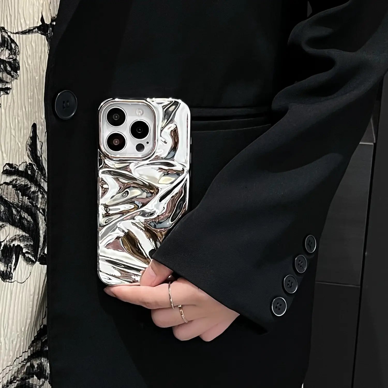 Electroplating de carcasa suave para iPhone 11 12 Pro Max Anti -Drop Fingerprint