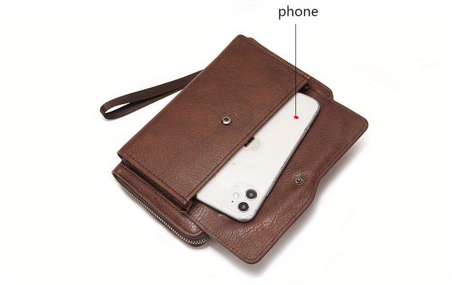 Men’s Wallet with Zipper for Cards and Phones in the United States