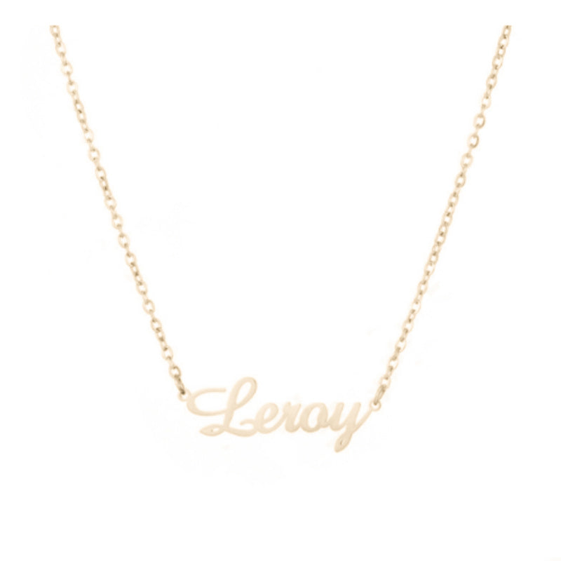 Letter Pendant Electroplated With 18K Gold Custom Name - Shiny Gold Name Necklace for the Fancy