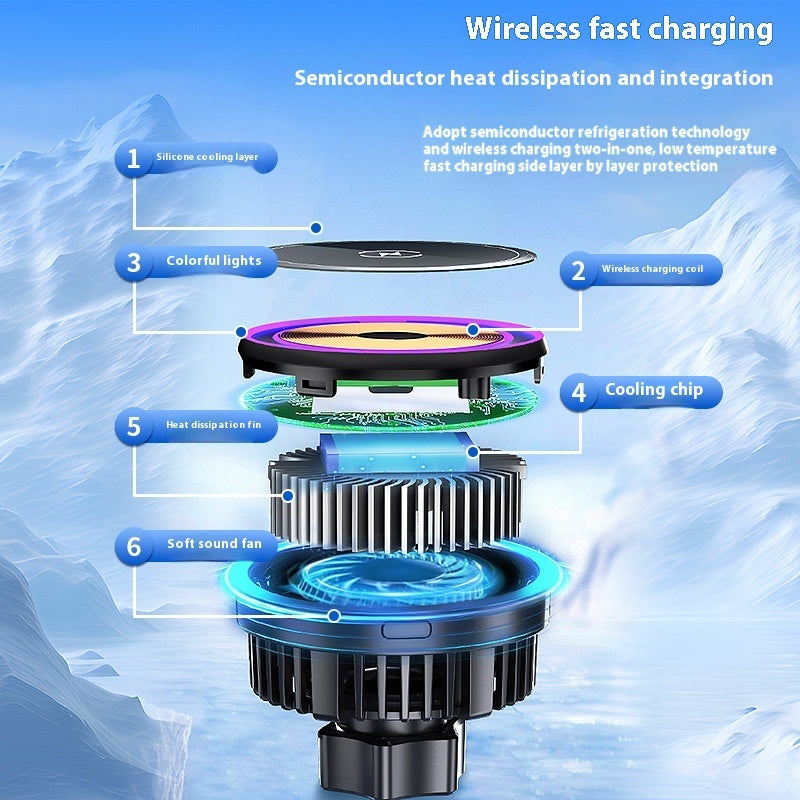 Magnetic Car Wireless Charger Navigation Rack - Magnetic Wireless Charger Rack for Road Trip Shenanigans