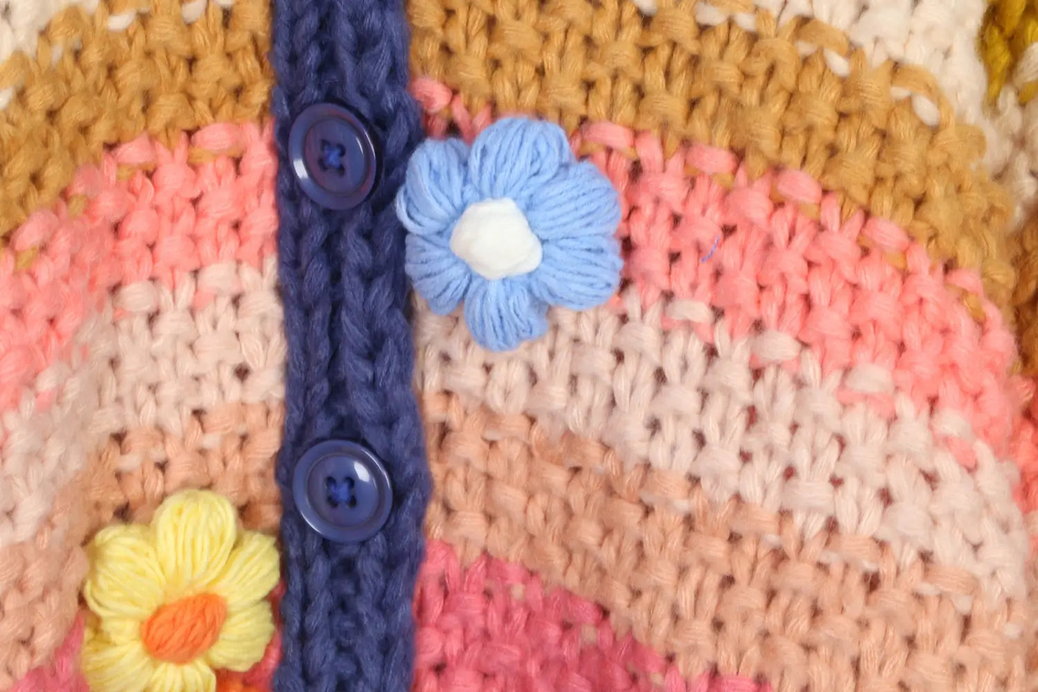 Roze gestreepte vesttrui losse fit European Style Dames Knitwear S M L