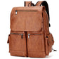 14 Inch PU Leather Laptop Backpack for Men and Women Travel Work School - Bag