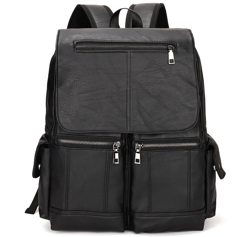 14 Inch PU Leather Laptop Backpack for Men and Women Travel Work School - Bag