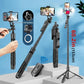 Cross-border Selfie Stick Double Fill Light Bluetooth-compatible Handheld Stabilizer Floor Telescopic Rod Stand