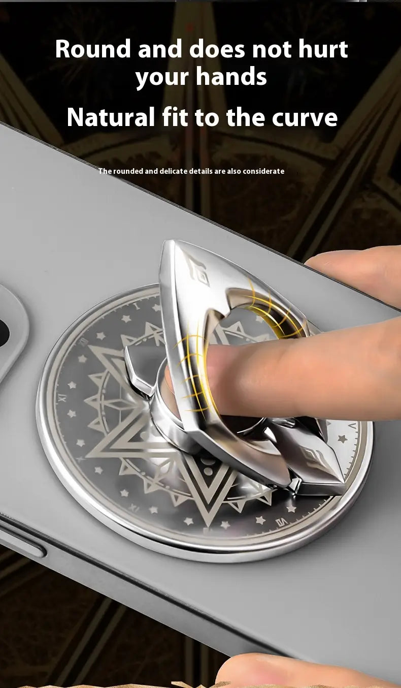 Ice Snow Palace and Night Moon Fingertip Gyro Magnetic with Rotating Fastened Ring
