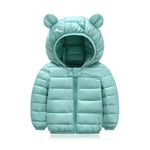 Children’s cotton-padded jacket with thin ears down jacket