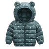 Children's cotton-padded jacket with thin ears down jacket - Dark green