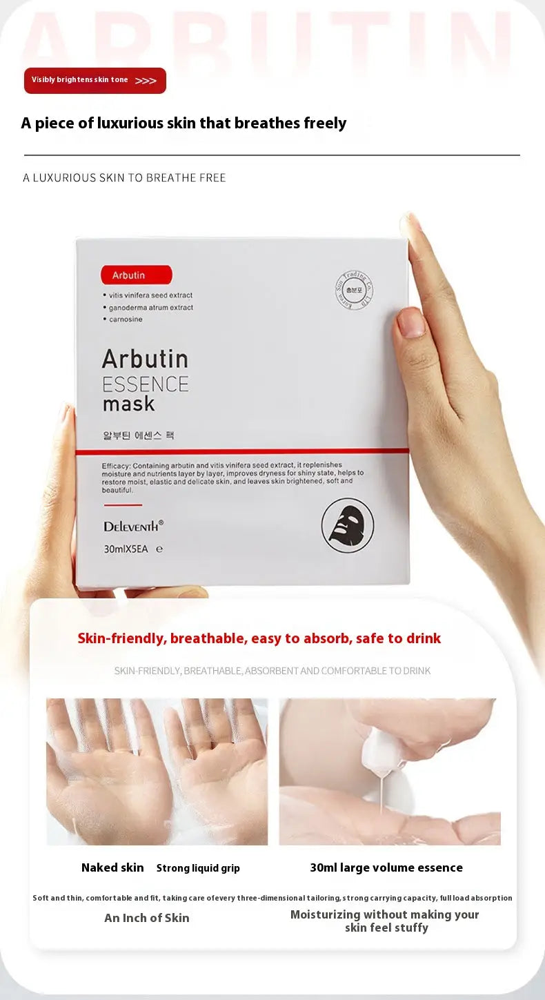Arbutin Mask Elastic for Brightening and White Spot Fading 30ml Pack of 5