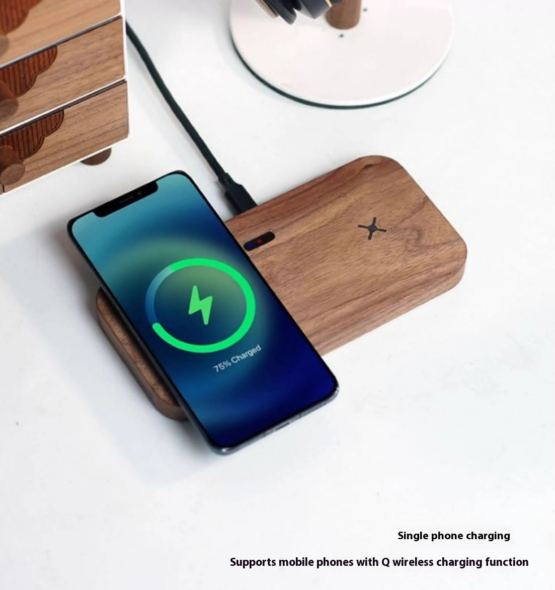 Walnut Universal Double Charge 15W Fast Charge Wireless Phone Charger - Fast Charge Your Mobile Phone with Walnut