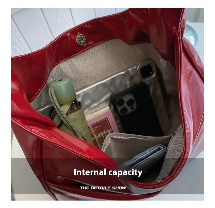 Simple commute underarm shoulder bag with polyester lining in multiple colors