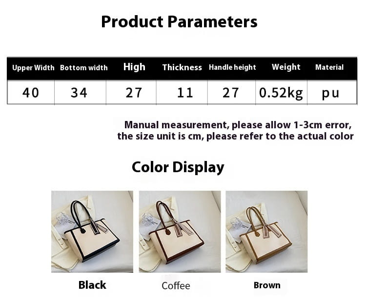 Czarna i brązowa skórzana torba na ramię z zewnętrznym kieszeni na zamek błyskawiczny