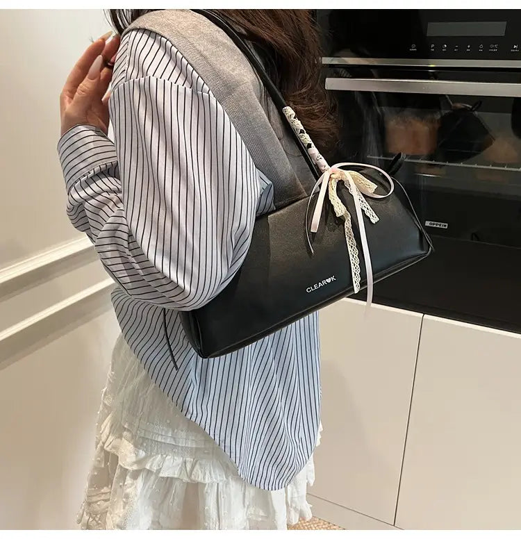 Pungă de pernă din poliester PU moale cu curea de umăr dublu negru roz gri alb alb