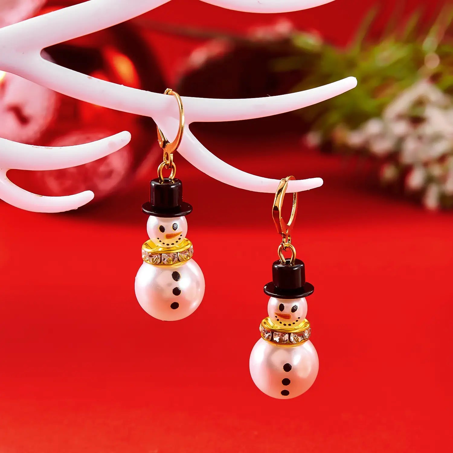 Women’s Fashion Christmas Snowman Pendant Earrings