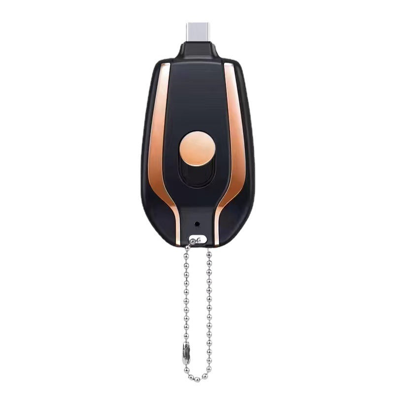 1500mAh Mini Power Emergency Pod Keychain Charger With Type-C Ultra-Compact Mini Battery Pack Fast Charging Backup