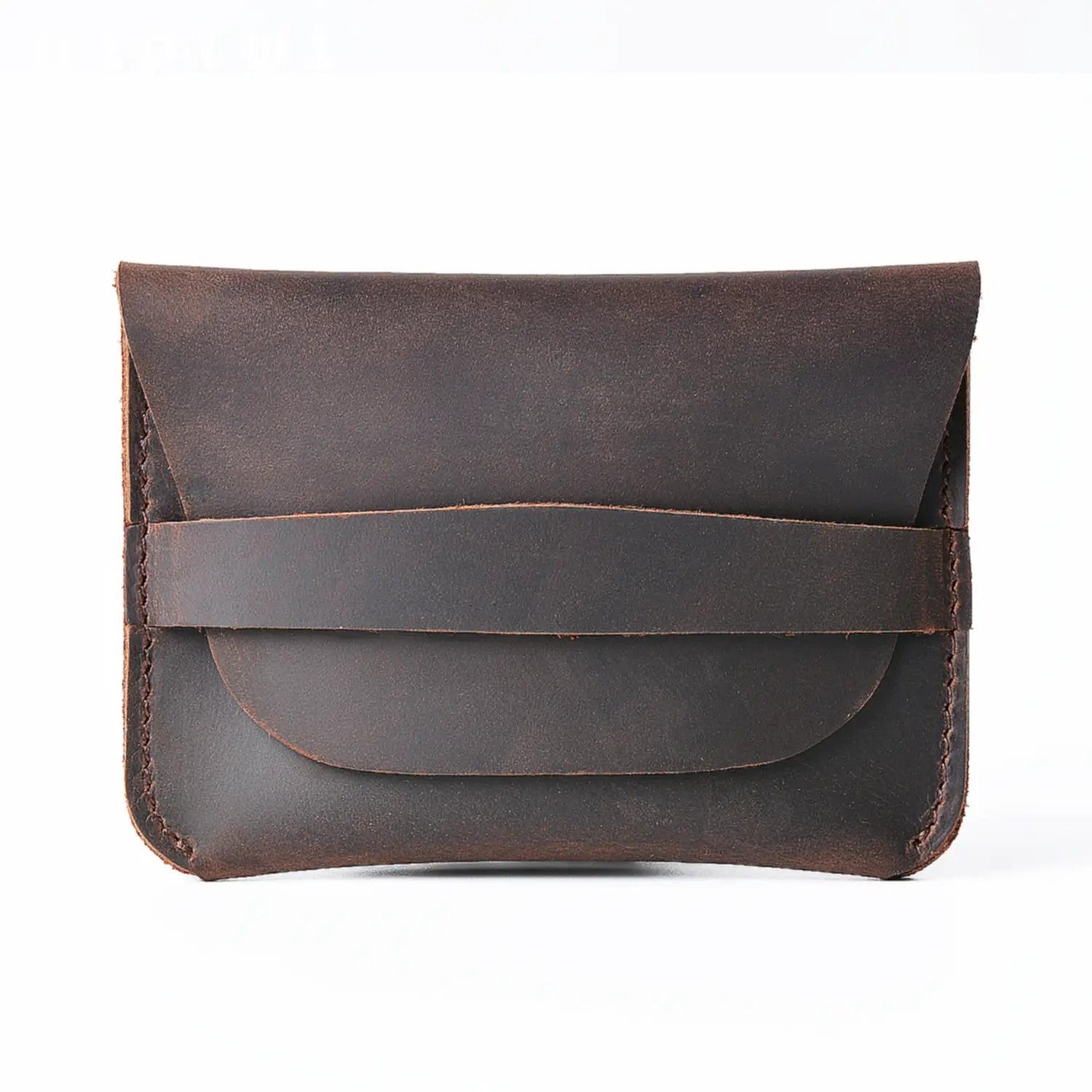 Crazy Horse Leather Card Holder Wallet for the United States CHF Buyers