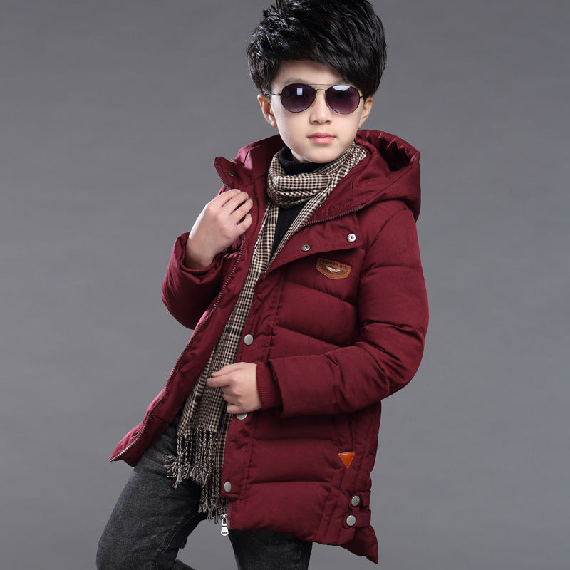 Boy’s hooded padded padded jacket