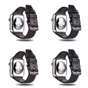 Compatible With  , High-end Carbon Fiber Leather Watch