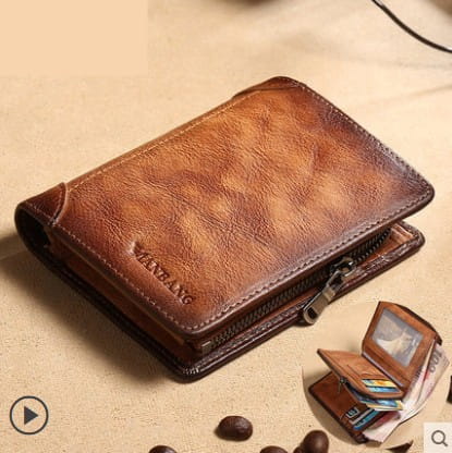 Men’s 20L Leather Wallet Cross Border European Style for United States CHF