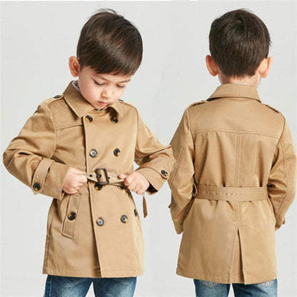 Kids’ Overcoat Spring Boy’s Trench Coat Mid-length