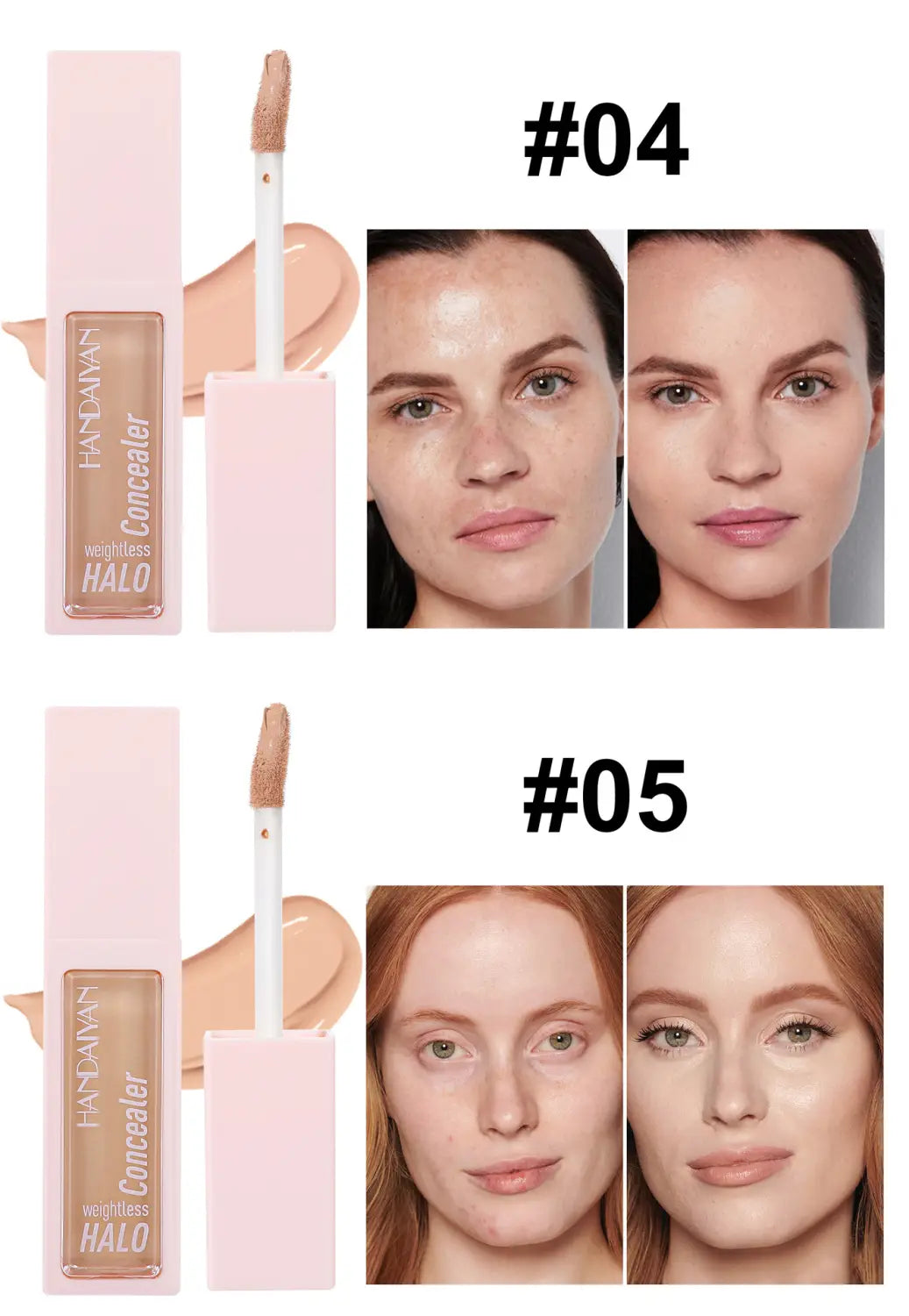 Long-Lasting Shading Cream Concealer with Color Correction and Invisible Pores