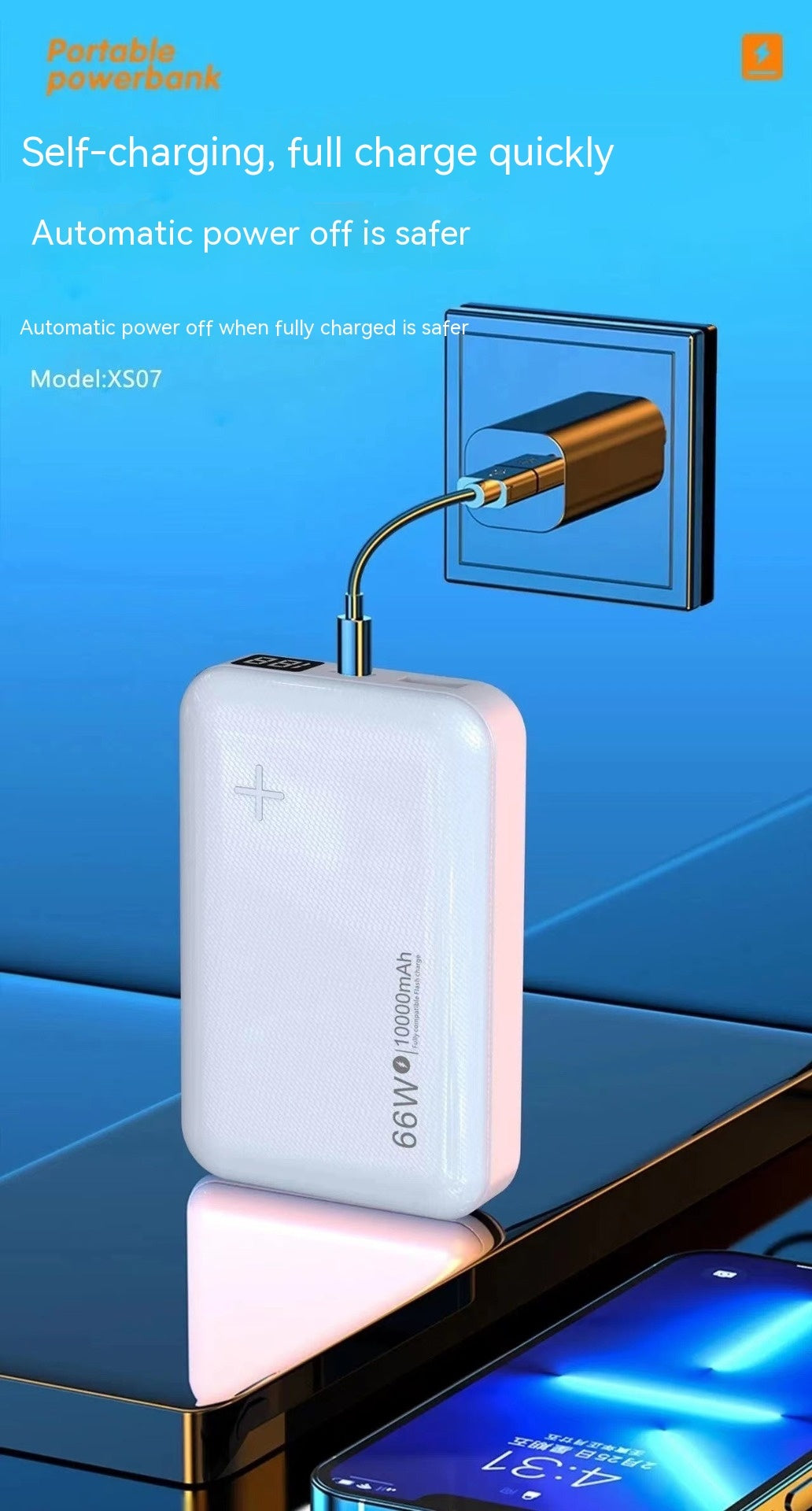 Charge Smart Digital Display Mobile Power Supply National Standard Power Bank Compact Mini - Power Bank That Charges