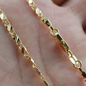 16-30 Inch Gold Plated 2mm Necklace Ornament - Gold Plated 2mm Necklace 16-30 Inch Length Options