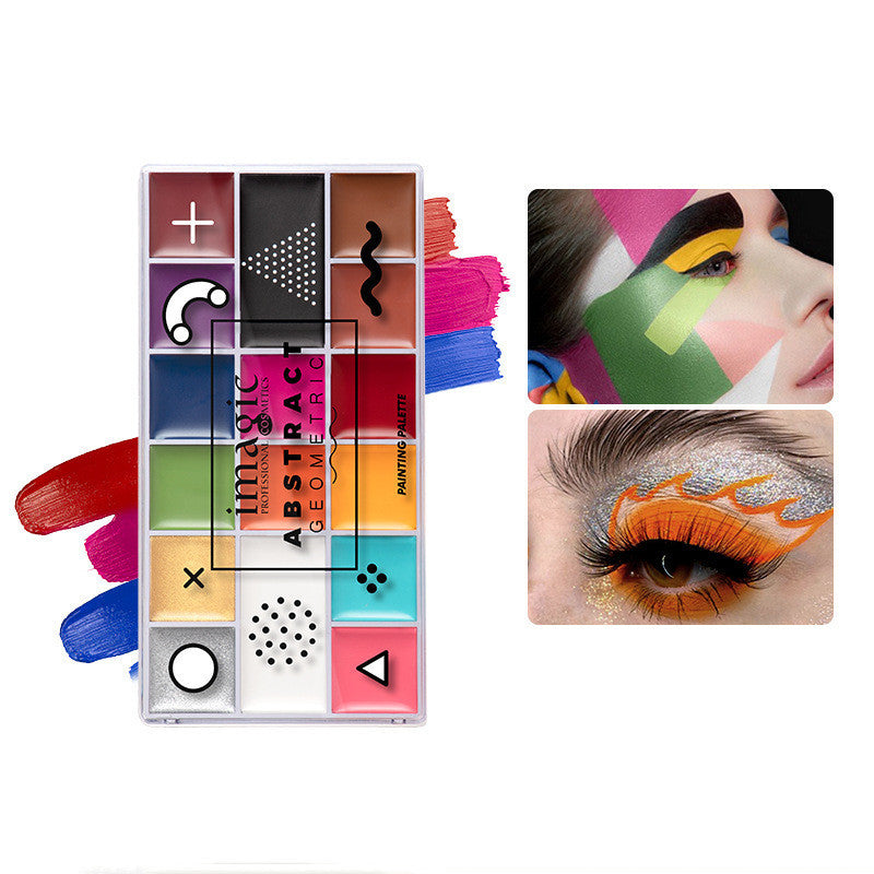 16-Color Oil Painting Halloween Makeup Palette for Stage and Watercolor Art - Teleplus oil painting halloween stage