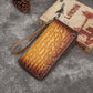 First Layer Cowhide Embossed Vintage Clutch Women’s Wallet - Layer Cowhide Clutch Wallet for Classy Vintage Vibes