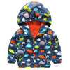 Children's cartoon dinosaur jacket - Dark Blue