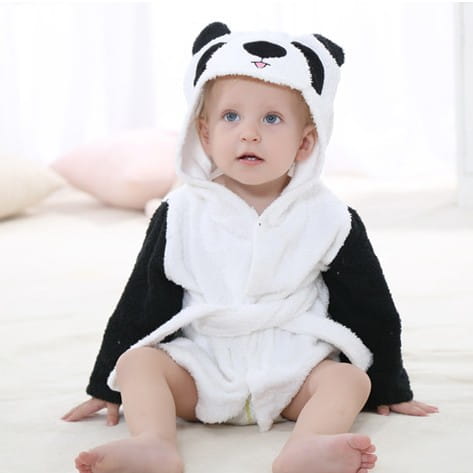 Children’s Hooded Absorbent Animal-shaped Bathrobe