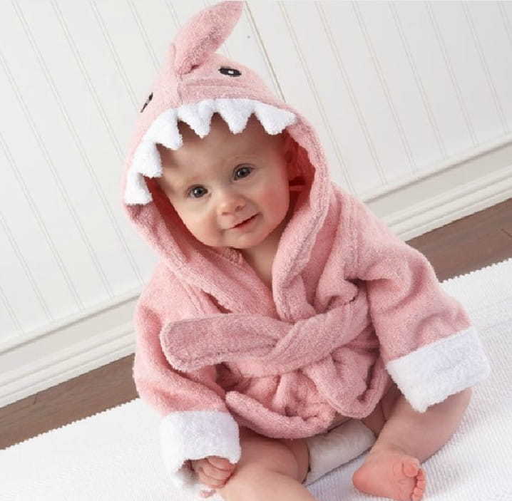 Children’s Hooded Absorbent Animal-shaped Bathrobe