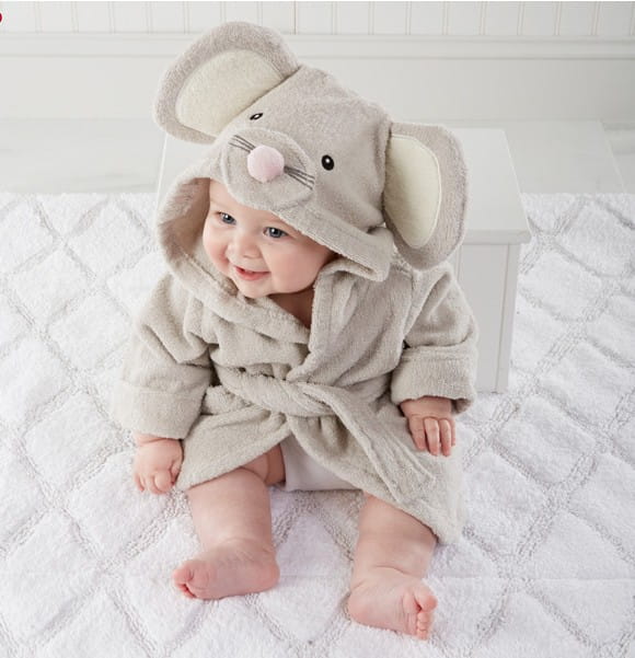 Children’s Hooded Absorbent Animal-shaped Bathrobe