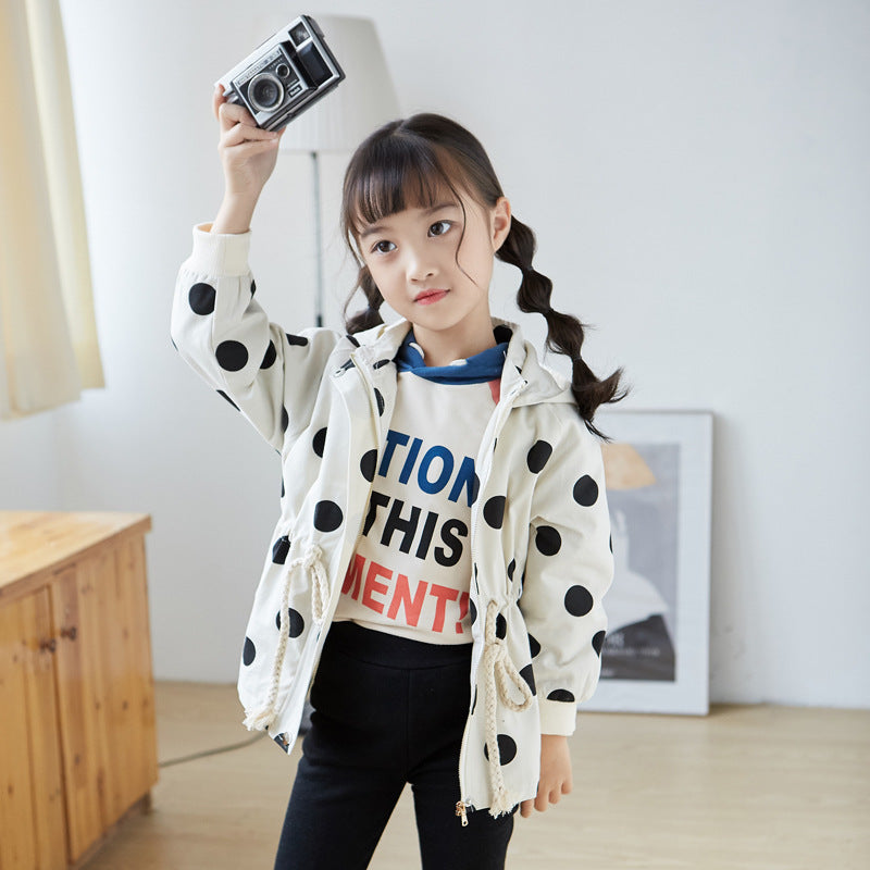 Baby Casual Tops Baby Wear Children’s Western Style Polka Dot Jacket