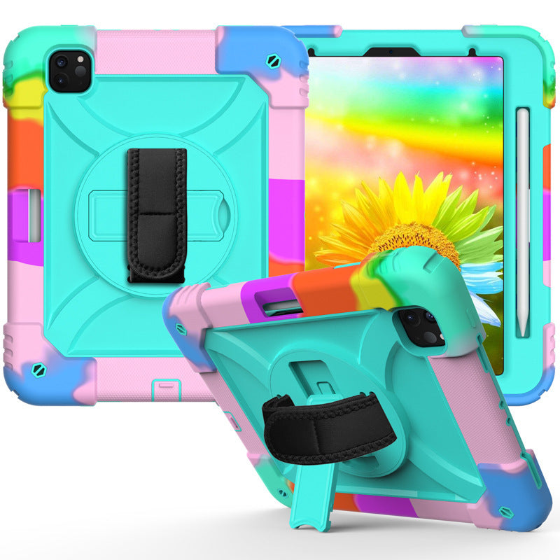 Compatible with Apple Hard Case For Ipad Air 4 10.9 Inch With Should Hand Strap Kids Pc Rugged Shell Shockproof Tablet