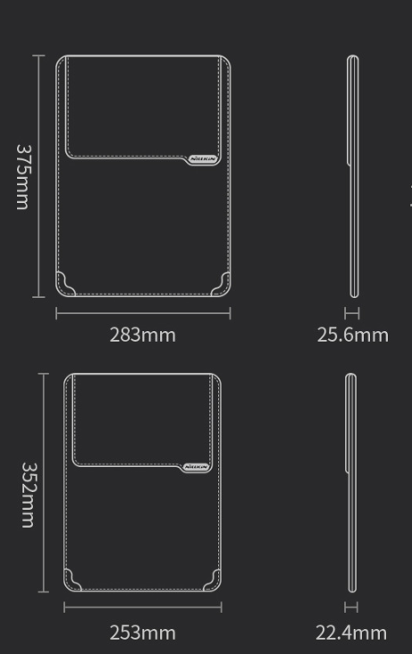 Laptop Sleeve Case 14 16 Inch PU PC EVA Cover for Notebook Computer Black Gray Blue