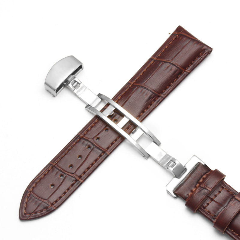 Watch Strap Men’s Genuine Leather Female Butterfly Buckle