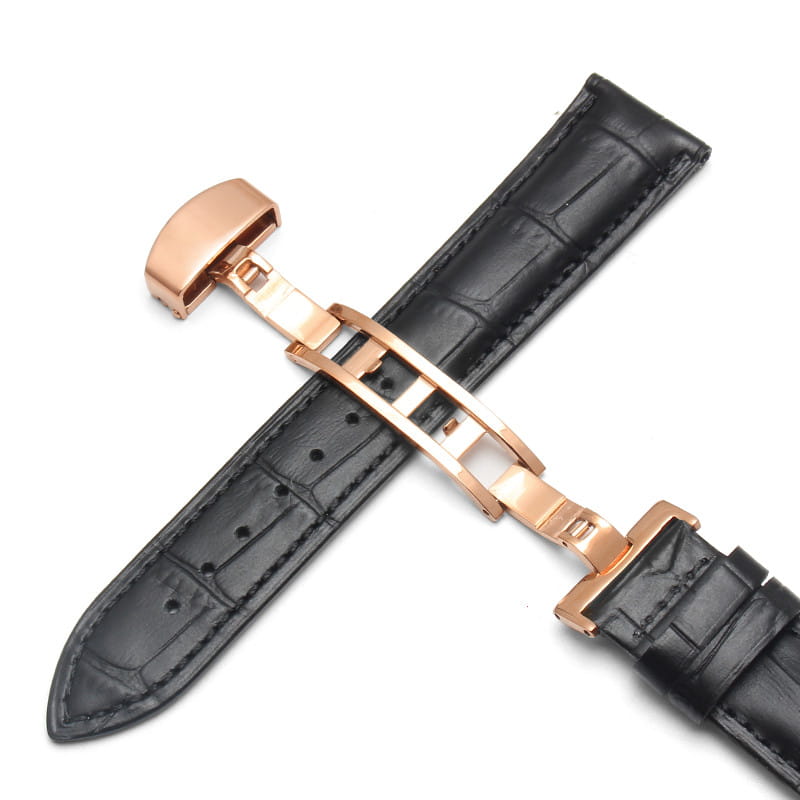 Watch Strap Men’s Genuine Leather Female Butterfly Buckle